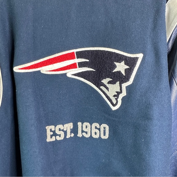 New England Patriots wool & leather bomber jacket - Picture 9 of 15